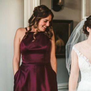 Morilee burgundy/maroon bridesmaid dress